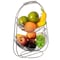 Basicwise 2 Tier Metal Fruit Holder Swing Basket, Detachable Countertop Organizer with Display Hammock Stand QI004474 - alternate 1